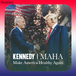 MAHA Make America Again Kennedy Trump 🇺🇸 スクエアシール