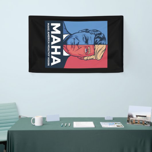 MAHA Make America Healthy Again Trump 2024 横断幕 (トレードショー)