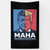 MAHA Make America Healthy Again Trump 2024 横断幕 (縦)