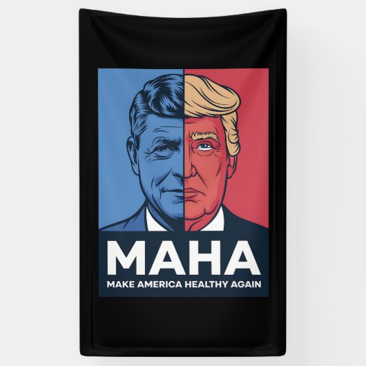 MAHA Make America Healthy Again Trump 2024 横断幕 (縦)