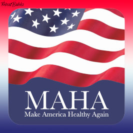 MAHA Make America Healthy Again USA国旗🇺🇸 スクエアシール