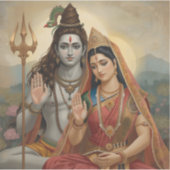 Mahadev & Mata Parvati Painting Arts シール (正面)