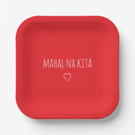 Mahal Na Kita I Love You フィリピンのバレンタインデー ペーパープレート