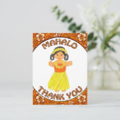 MahaloはYou~Hawaiianのルアウ(ハワイ式宴会)の郵便はがきを感謝していしています ポストカード (スタンド正面)