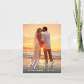 Mahalo 2の写真の結婚式はメッセージカード感謝していしています サンキューカード (正面)