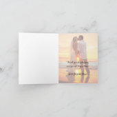 Mahalo 2の写真の結婚式はメッセージカード感謝していしています サンキューカード (内部)