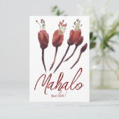 Mahalo Uhiuhi Blossom Rare Native Hawaiian Elegant サンキューカード (スタンド正面)