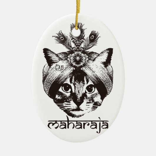 Maharaja Cat セラミックオーナメント (正面)