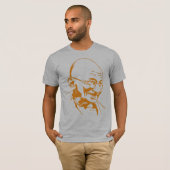 Mahatma GandhiのポートレートのTシャツ Tシャツ (正面フル)