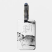 Mahatma Gandhiの引用文、少数の1つ、真実 ラゲッジタグ (裏面縦)