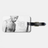 Mahatma Gandhiの引用文、少数の1つ、真実 ラゲッジタグ (裏面横)