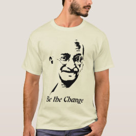 Mahatma Gandhi - Be the Change - オーガニック T-shirt Tシャツ