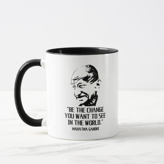 Mahatma Gandhi Quote マグカップ (左)
