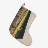 Mahi-Mahiの魚のアートワーク スモールクリスマスストッキング (正面 (吊り時))