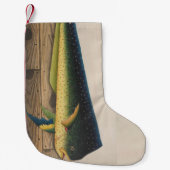 Mahi-Mahiの魚のアートワーク スモールクリスマスストッキング (正面)