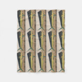 Mahi-Mahiの魚のアートワーク フリースブランケット (正面)