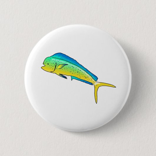 Mahi mahi (daurade tropicale coryphène) 缶バッジ (正面)