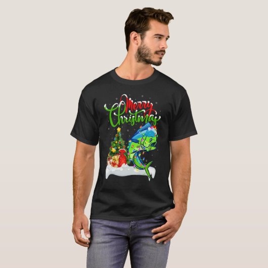 Mahi Mahi Fish Xmas Decorations Mahi Mahi Christ Tシャツ (正面フル)