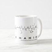 Mahimaペプチド名mug コーヒーマグカップ (正面右)