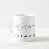 Mahimaペプチド名mug コーヒーマグカップ (正面左)