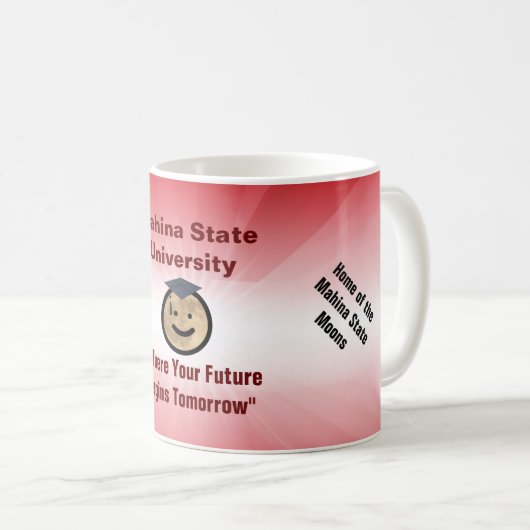 Mahinaの州立大学のマグ コーヒーマグカップ (正面右)