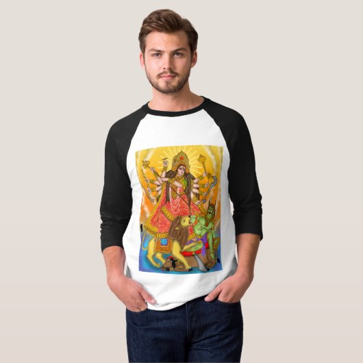 Mahishasur Mardini Durga T-Shirt Tシャツ (正面フル)
