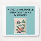 mahjongのゲームプレーヤー マウスパッド (正面)