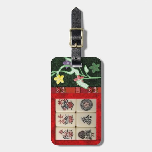 Mahjongのタイル ラゲッジタグ (正面縦)