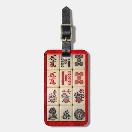 Mahjongのタイル ラゲッジタグ (正面縦)