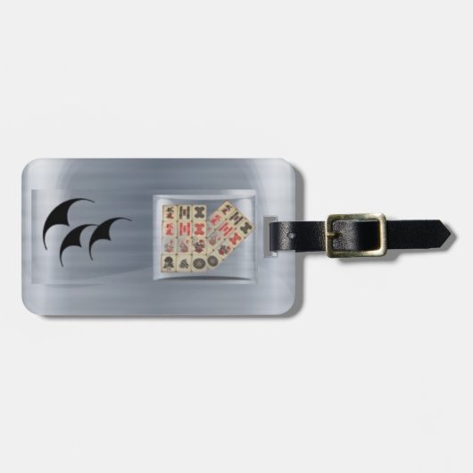 Mahjongのタイル ラゲッジタグ (正面横)