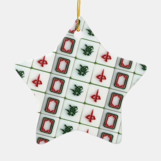 Mahjongのドラゴン セラミックオーナメント (正面)