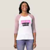 mahjongの専門家のピンクの黒流行プレーヤーのワイシャツ tシャツ (正面フル)