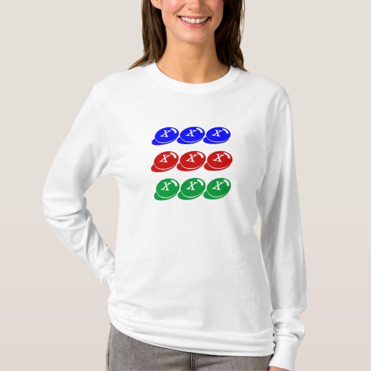 mahjongの専門家9の円流行プレーヤーのワイシャツ tシャツ (正面)