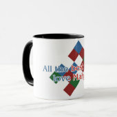 Mahjongの常習者の信号器のマグ マグカップ (正面左)