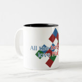 Mahjongの恋人2の調子のマグ ツートーンマグカップ (正面左)