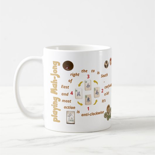 MahJongマグを遊ぶこと コーヒーマグカップ (左)