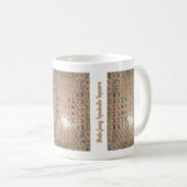 MahJong記号による正方形のマグ コーヒーマグカップ (正面右)