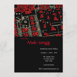 Mahjong -カスタマイズ可能な招待--を遊ぼう 招待状