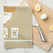 Mahjong and Teacup Kitchen Towels キッチンタオル (四つ折り)