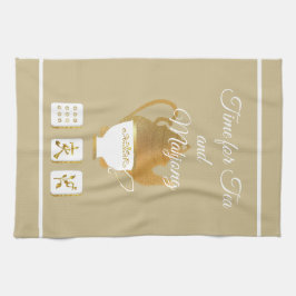 Mahjong and Teacup Kitchen Towels キッチンタオル