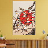 Mahjong Birds Game キャンバスプリント (インサイチュ (リビング))