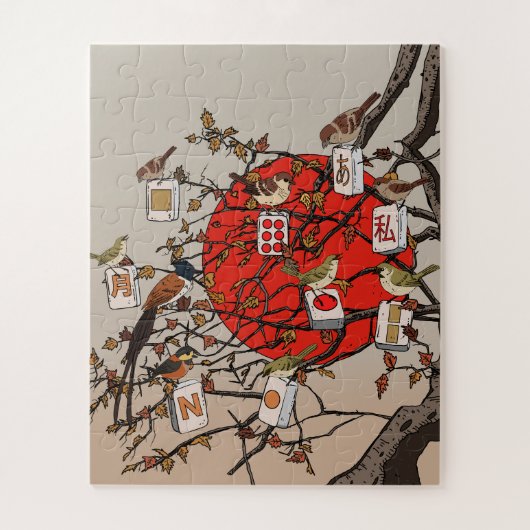 Mahjong Birds Game ジグソーパズル (縦)