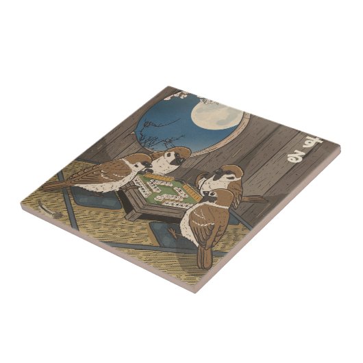Mahjong birds playing Game  タイル (側面)