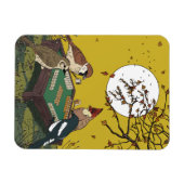 Mahjong birds playing Game  マグネット (横)