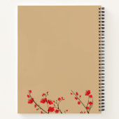 Mahjong Cherry Blossom Spiral Notebook ノートブック (裏面)