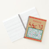 Mahjong Cherry Blossom Spiral Notebook ノートブック (内部)