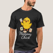 Mahjong Chick Chinese Game Tシャツ (正面)