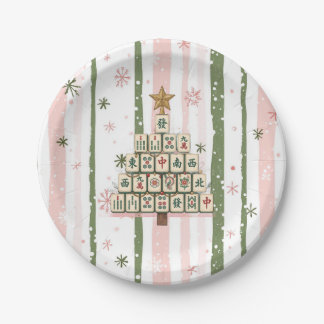 Mahjong Christmas Tree ペーパープレート