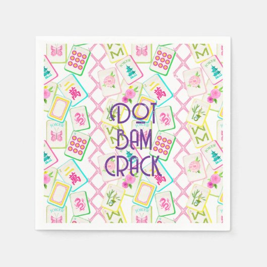 MAHJONG COCKTAIL NAPKIN スタンダードカクテルナプキン (正面)