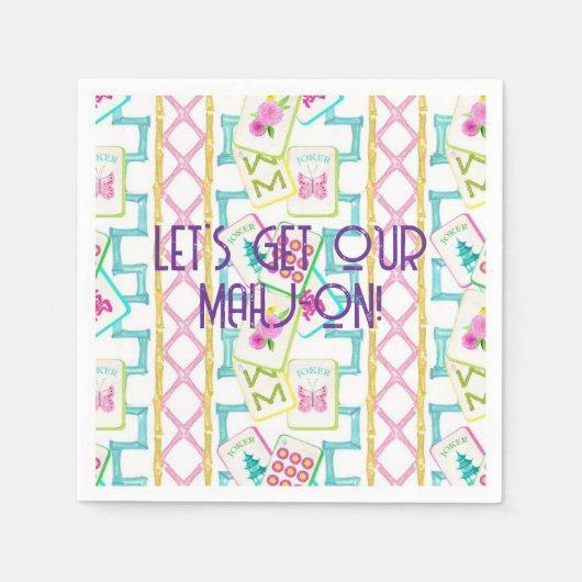 MAHJONG COCKTAIL NAPKINS スタンダードカクテルナプキン (正面)